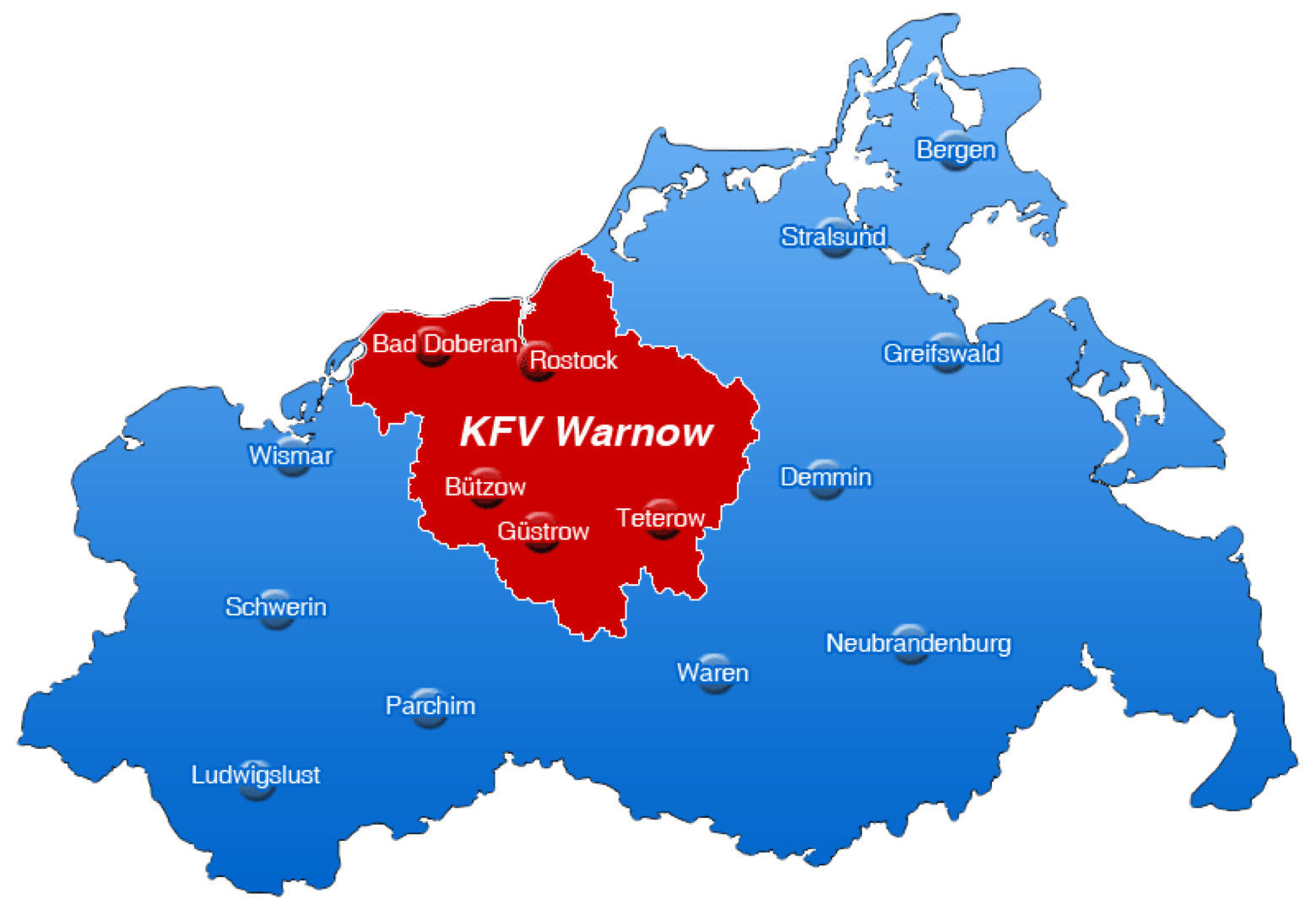 Grafik der Aufteilung der Verbände in MV